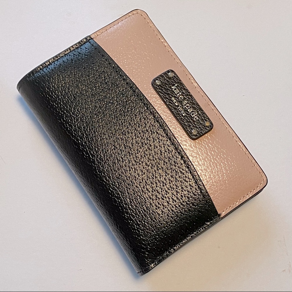 Kate Spade New Med Slim Bifold Wallet pink & black - Picture 6 of 13